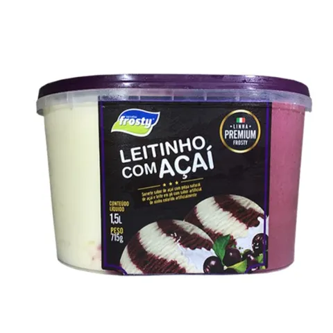 Sorvete FROSTY Leitinho com Açaí 1,5L