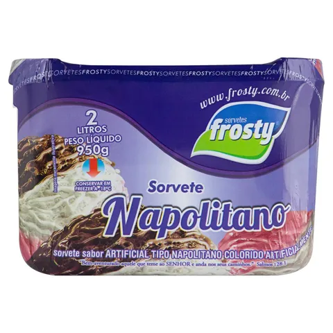Sorvete Napolitano Sorvetes Frosty Pote 2l