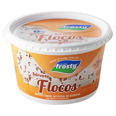 Sorvete Flocos Sorvetes Frosty Pote 1l