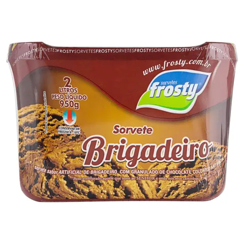 Sorvete Brigadeiro Sorvetes Frosty Pote 2l