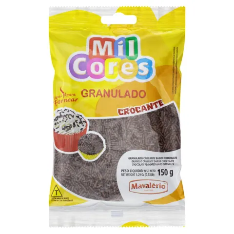Confeito Granulado Chocolate Mil Cores Pacote 150g
