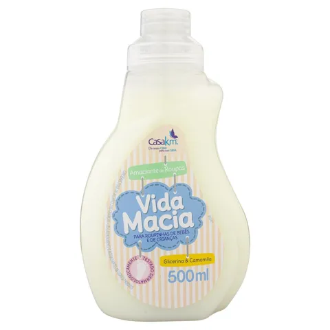 Amaciante de Roupa Diluído Glicerina & Camomila Vida Macia Frasco 500ml
