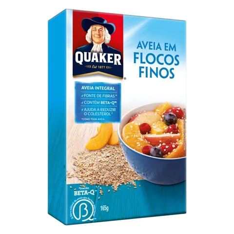 Aveia em Flocos Finos Quaker Caixa 165g