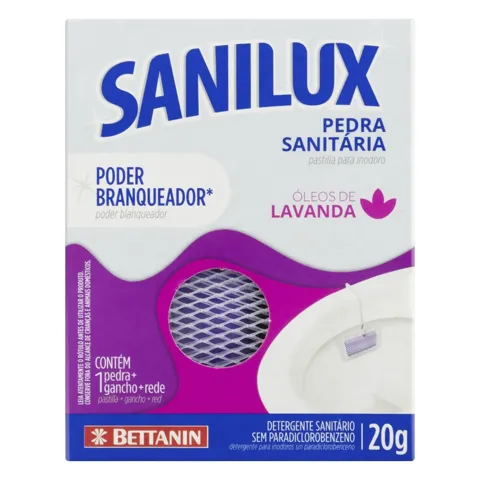 Detergente Sanitário Pedra Óleos de Lavanda Sanilux 20g