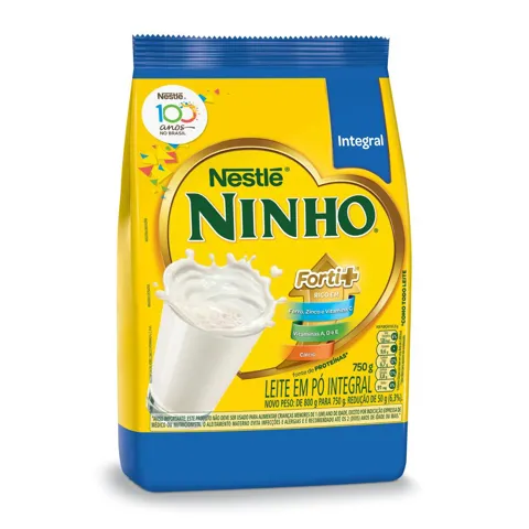 Leite Pó Integral Ninho Forti+ Pacote 750g