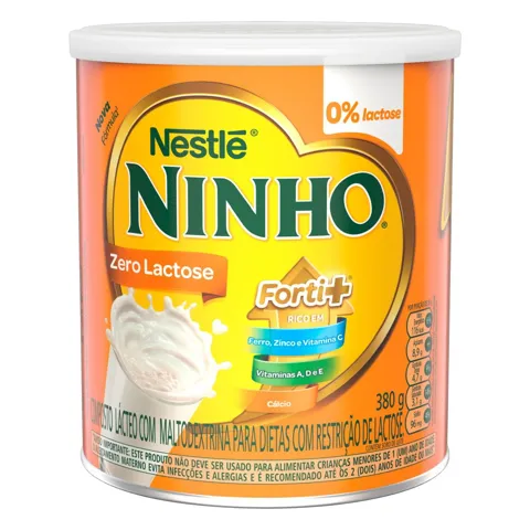 Composto Lácteo Zero Lactose Nestlé Ninho Forti+ Lata 380g