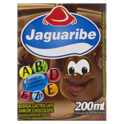 Bebida Láctea UHT Chocolate Jaguaribe Caixa 200ml