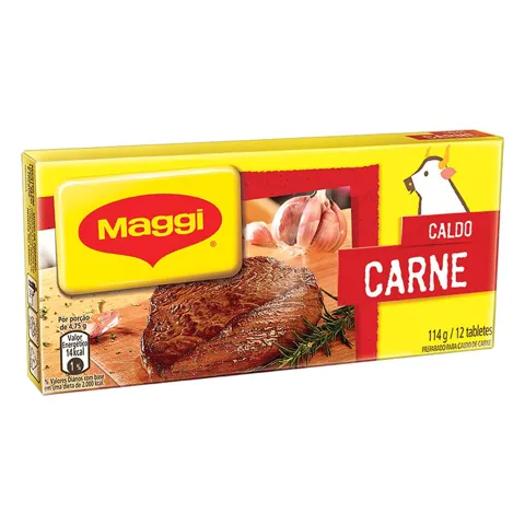 Caldo em Tablete Carne Maggi Caixa 114g 12 Unidades