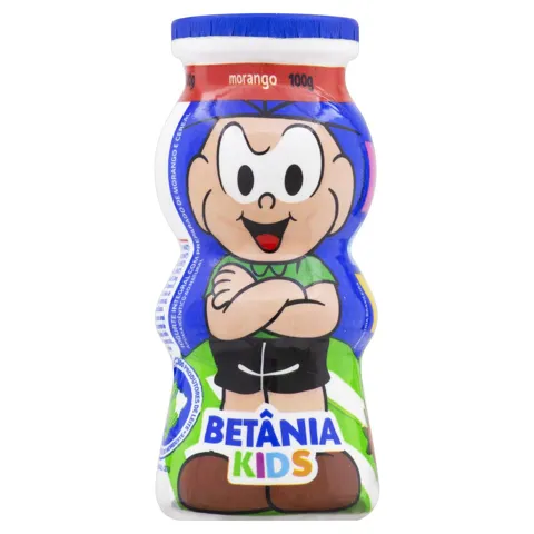 Iogurte Integral Morango Turma da Mônica Betânia Kids Frasco 100g