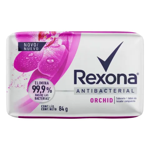 Sabonete em Barra Antibacterial Orchid Rexona Cartucho 84g