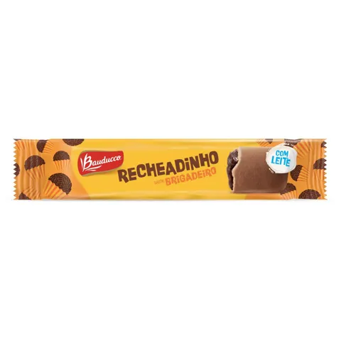 Biscoito Chocolate Recheio Brigadeiro Bauducco Recheadinho Pacote 104g