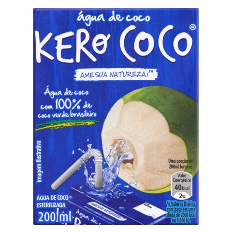 Água de Coco Esterilizada Kero Coco Caixa 200ml