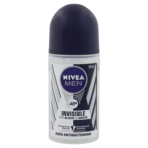 Antitranspirante Roll-On Nivea Men Invisible for Black & White 50ml