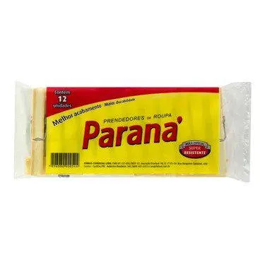Prendedor de Roupa de Madeira PARANÁ Pacote com 12 Unidades