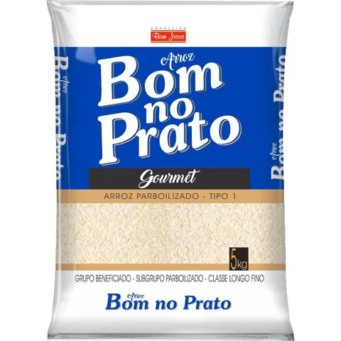 Arroz BOM NO PRATO Parboilizado 1KG