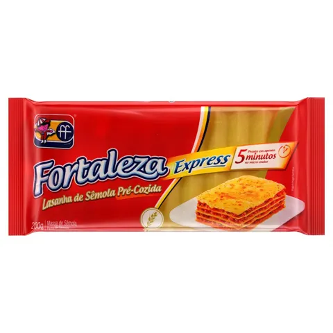 Massa para Lasanha Fortaleza Express Pacote 200g