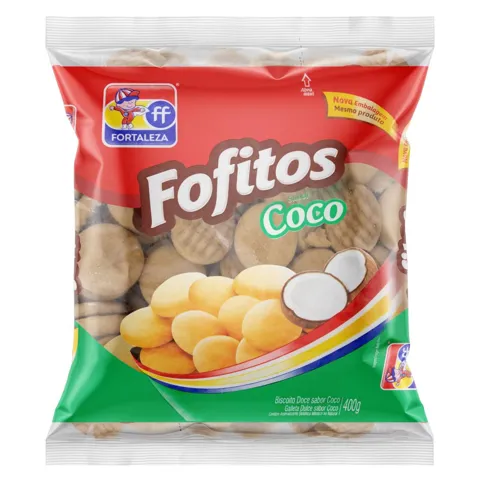 Biscoito Coco Fortaleza Fofitos Pacote 400g