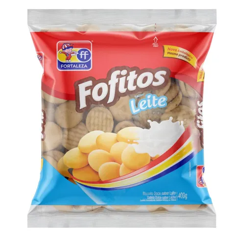 Biscoito Leite Fortaleza Fofitos Pacote 400g
