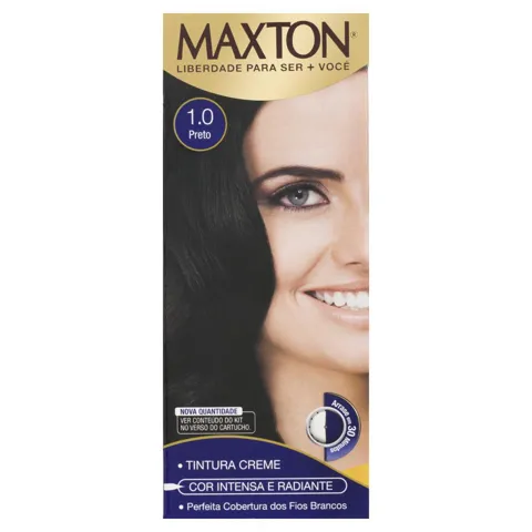 Kit Tintura Creme 1.0 Preto Maxton