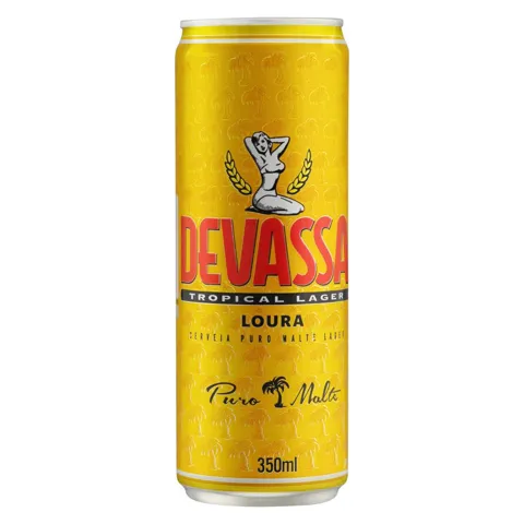 Cerveja Lager Puro Malte Tropical Devassa Lata 350ml