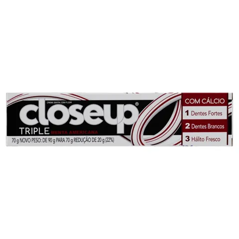 Creme Dental Menta Americana Closeup Triple Caixa 70g