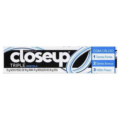 Creme Dental Hortelã Closeup Triple Caixa 70g