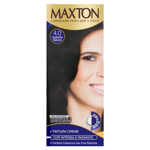 Kit Tintura Creme 4.0 Castanho Natural Maxton