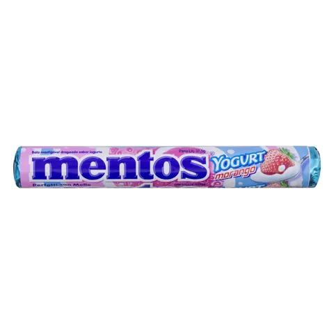 Bala Iogurte de Morango Mentos Pacote 37,5g