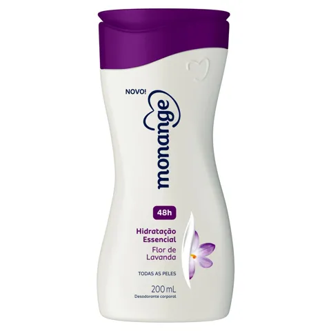 Desodorante Corporal Flor de Lavanda Monange Hidratação Essencial Frasco 200ml