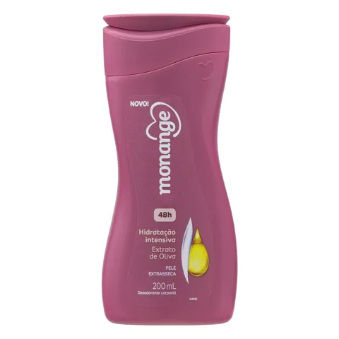 Desodorante Corporal Extrato de Oliva Monange Hidratação Intensiva Frasco 200ml