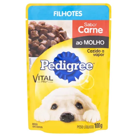 Alimento para Cães Filhotes Carne ao Molho Pedigree Vital Pro Sachê 100g