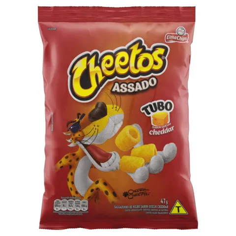 Salgadinho de Milho Tubo Queijo Cheddar Elma Chips Cheetos Pacote 47g
