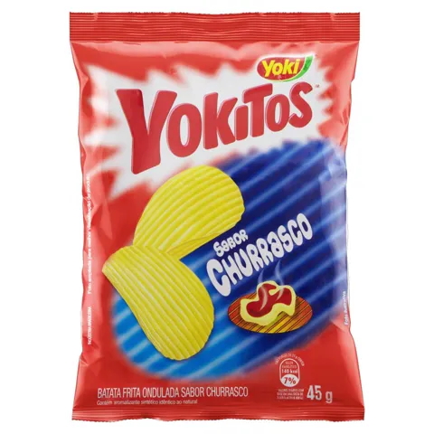Batata Frita Ondulada Churrasco Yoki Yokitos Pacote 45g