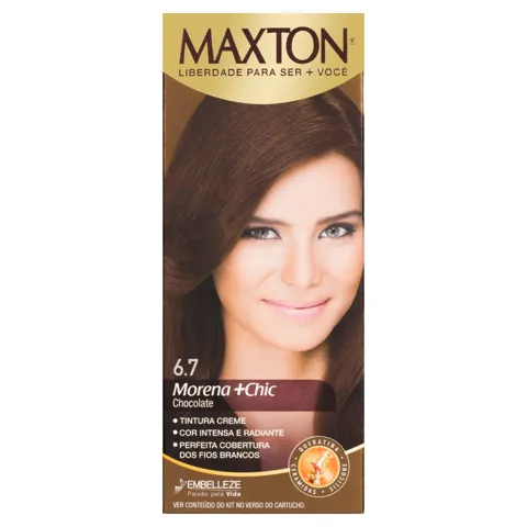 Kit Tintura Creme 6.7 Chocolate Maxton