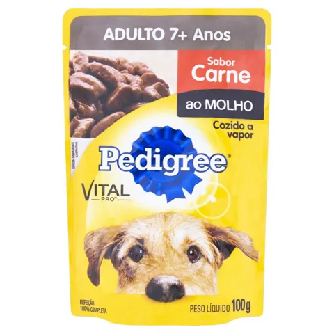 Alimento para Cães Adultos 7+ Carne ao Molho Pedigree Vital Pro Sachê 100g