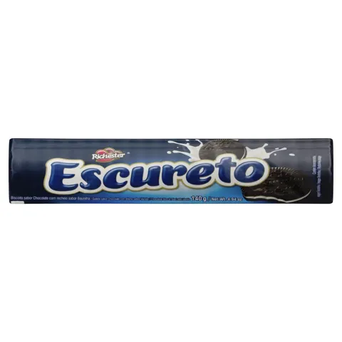 Biscoito Chocolate Recheio Baunilha Richester Escureto Pacote 125g