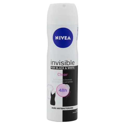 Antitranspirante Aerossol Nivea Invisible for Black & White Clear 150ml