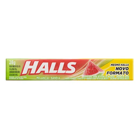 Bala Melancia Halls Pacote 28g