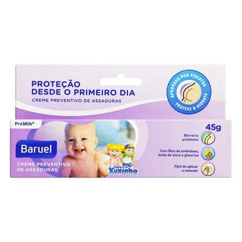 Creme Preventivo de Assaduras Turma da Xuxinha Baruel Caixa 45g