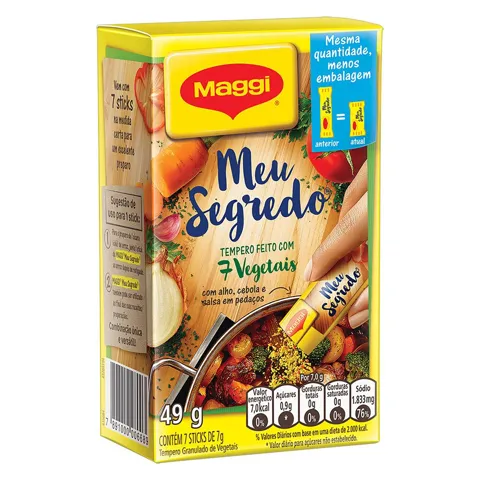 Tempero Granulado Maggi Meu Segredo Caixa 49g 7 Unidades