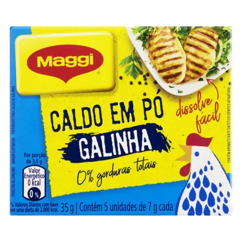 Caldo em Pó Galinha Maggi Caixa 35g 5 Unidades