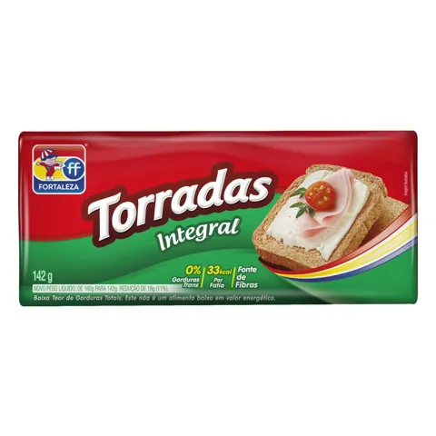 Torrada Integral Fortaleza Pacote 142g