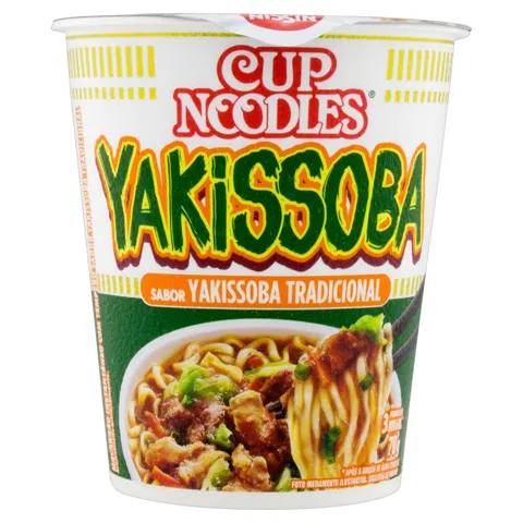 Macarrão Instantâneo Yakissoba Tradicional Nissin Cup Noodles Copo 70g