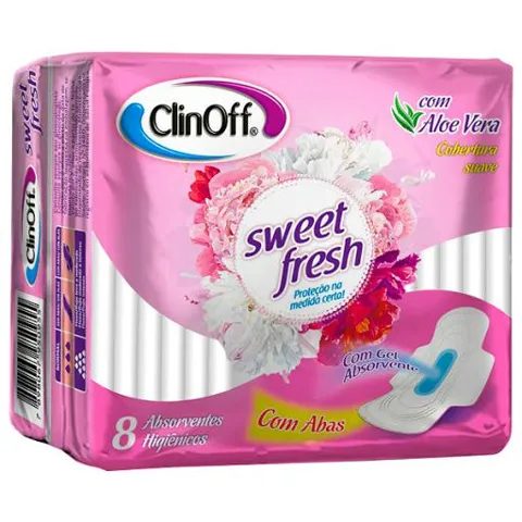 Absorvente CLIN OFF Com Abas com 8 Unidades