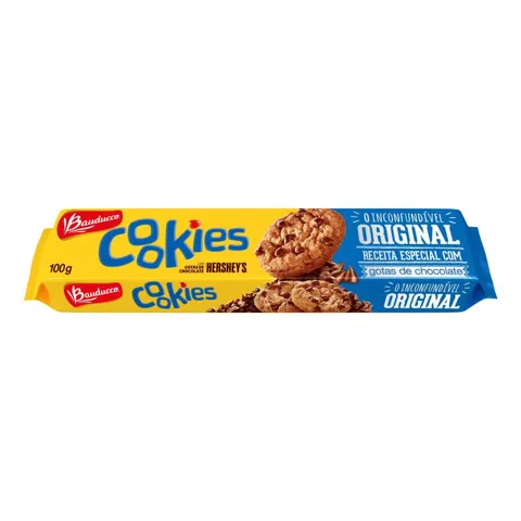 Biscoito Cookie Original com Gotas de Chocolate Hershey's Bauducco Pacote 100g