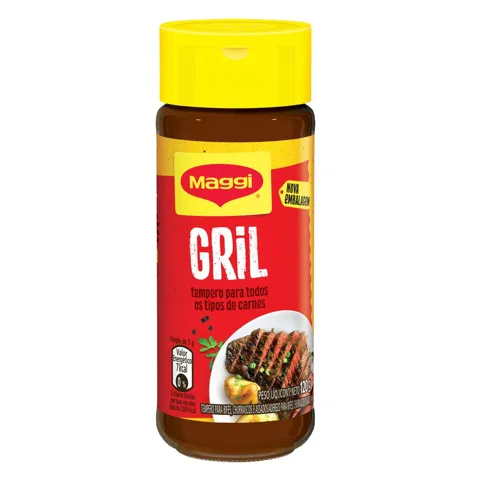 Tempero em Pó para Todos os Tipos de Carne Maggi Gril Vidro 120g