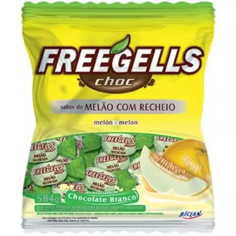 Bala Freegells Chocolate Bco Melao
