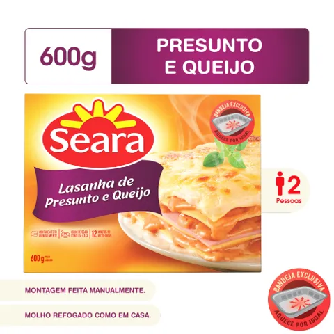 Lasanha Presunto e Queijo Seara 600g