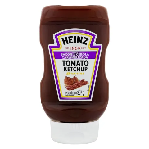 Ketchup Bacon & Cebola Caramelizada Heinz Squeeze 397g