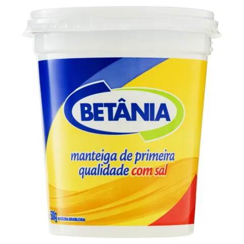 Manteiga de Primeira Qualidade com Sal Betânia Pote 500g